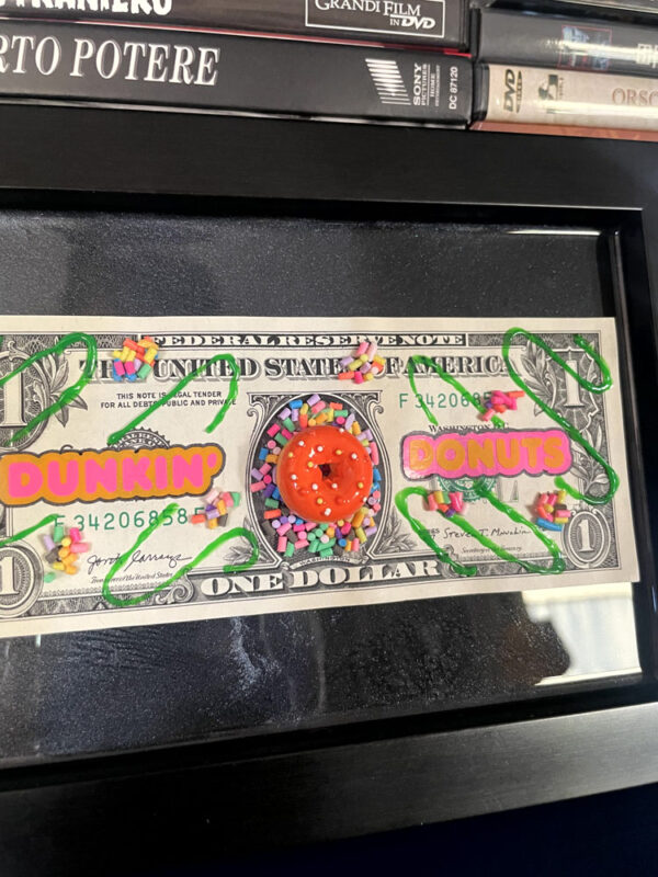 Quadro dollaro Dunkin Donuts arancione 4